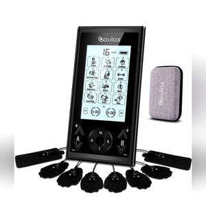 Rechargeable Tens Unit Muscle Stimulator ,Pain Relief 10 Electrode Pads & Case
